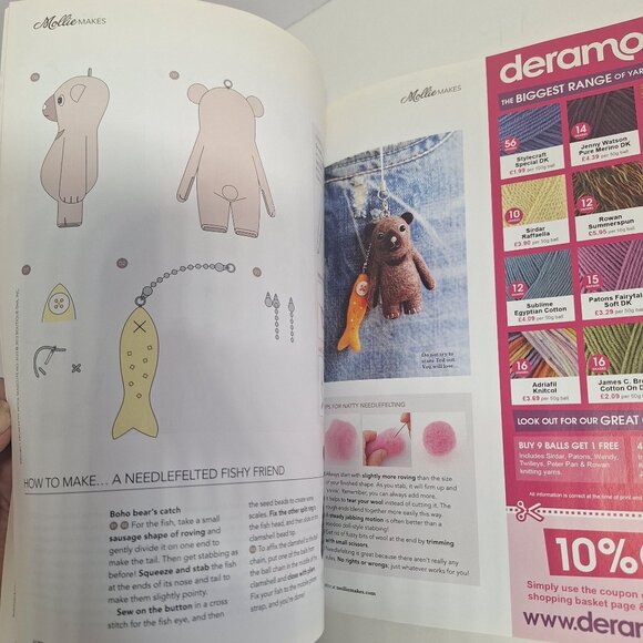 Mollie Makes UK 2012 Magazine Issue 16 Retro Fabric Tag Kit Friendship bracelets - Picture 9 of 10